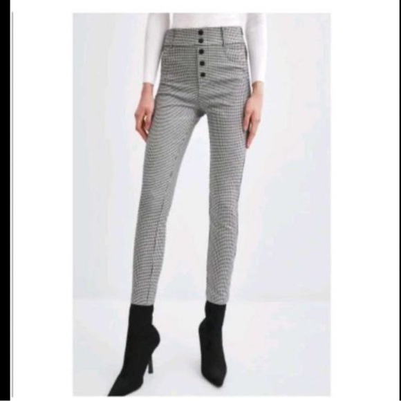 Dynamite Monochrome Checkered Ankle Pants - Picture 1 of 5